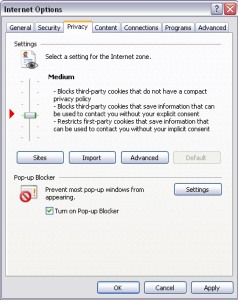Internet Explorer 7 - spletni piškotki